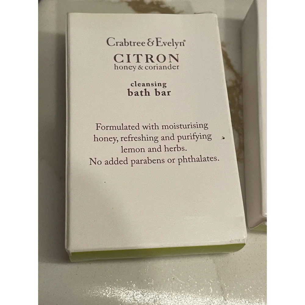 Lot Of 3 Crabtree & Evelyn Citron Honey Coriander Mini Bath Bar 1.75 oz/50 g New